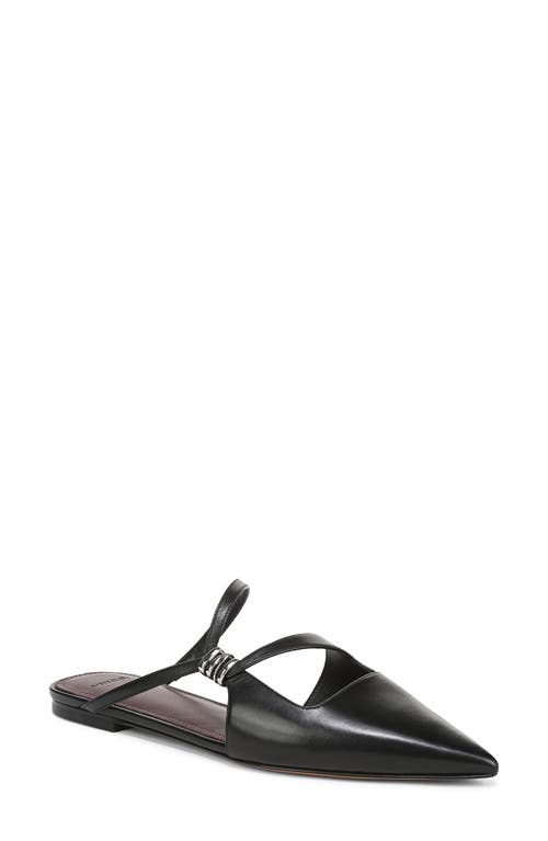 Vince Gilia Pointed Toe Flat In Black