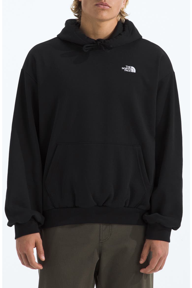 MENS EVOLUTION EMB OVERSIZED HOODIE, Main, color, TNF BLACK