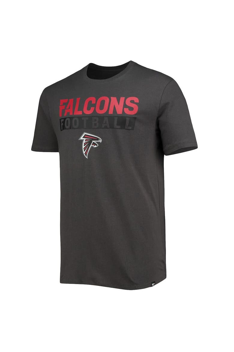 Men's '47 Charcoal Atlanta Falcons Dark Ops Super Rival T-Shirt, Alternate, color, Charcoal