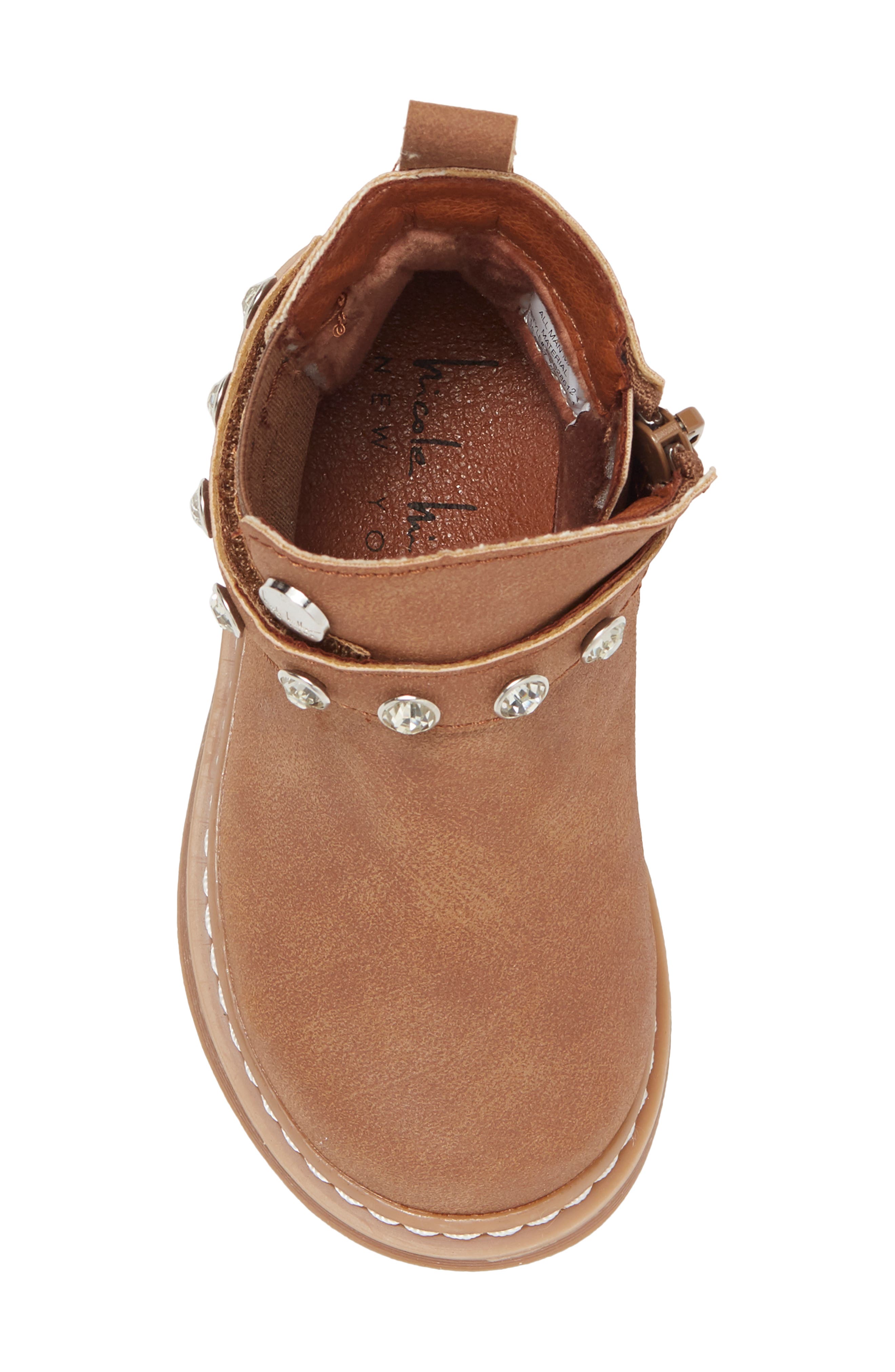 Nicole Miller Kids' Rhinestone Strap Bootie, Alternate, color, 