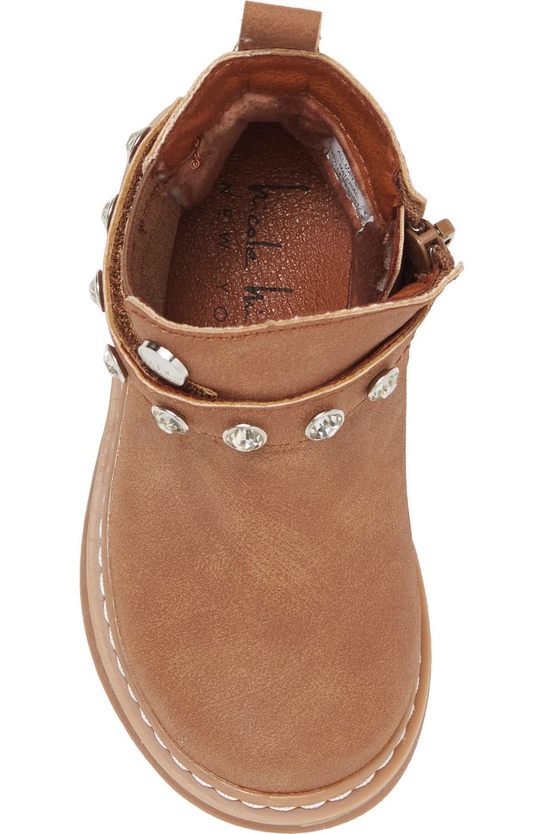 Nicole Miller Kids' Rhinestone Strap Bootie, Alternate, color,
