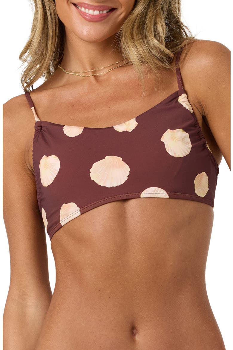 Camila Shells Rockview Bikini Top, Main, color, CHOCOLATE