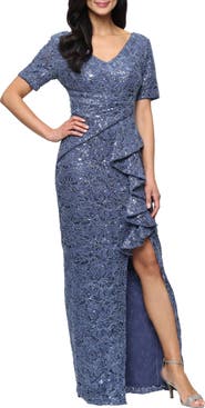 Alex Evenings Sequined Lace Gown