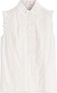 Boden Isabel Sleeveless Cotton Broderie Top