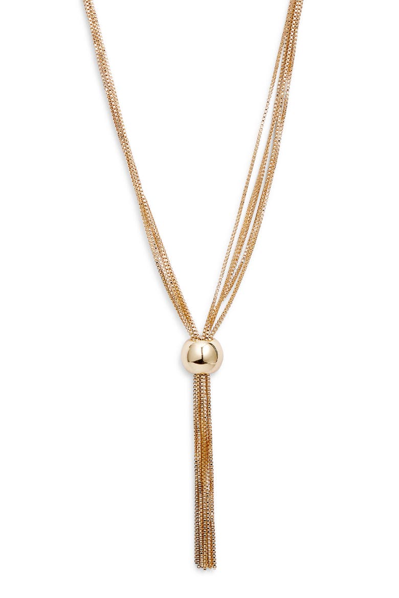 Mutichain Y-Necklace, Main, color, GOLD