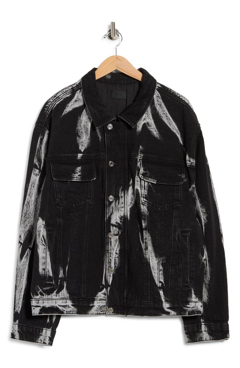 RtA Danny Denim Trucker Jacket, Alternate, color, Black Marquina