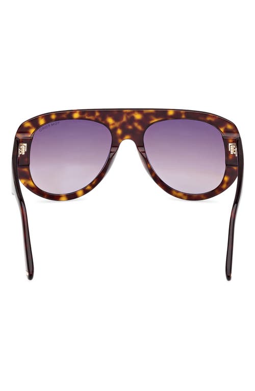 Tom Ford Cecil 55mm Pilot Sunglasses In Brown