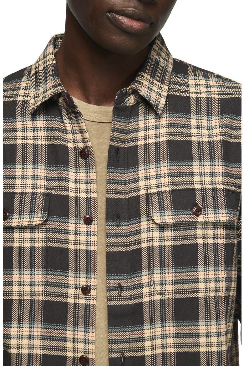 Humboldt Herringbone Button-Up Shirt, Alternate, color, BLACK MULTI PLAID