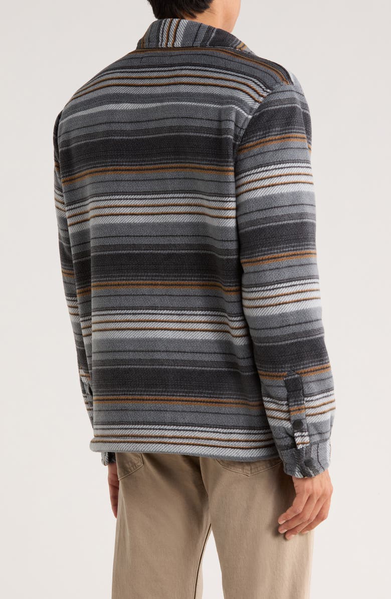 Rainforest Edgewood Plaid Bonded Fleece & Faux Shearling Jacket, Alternate, color, Grey Stripe