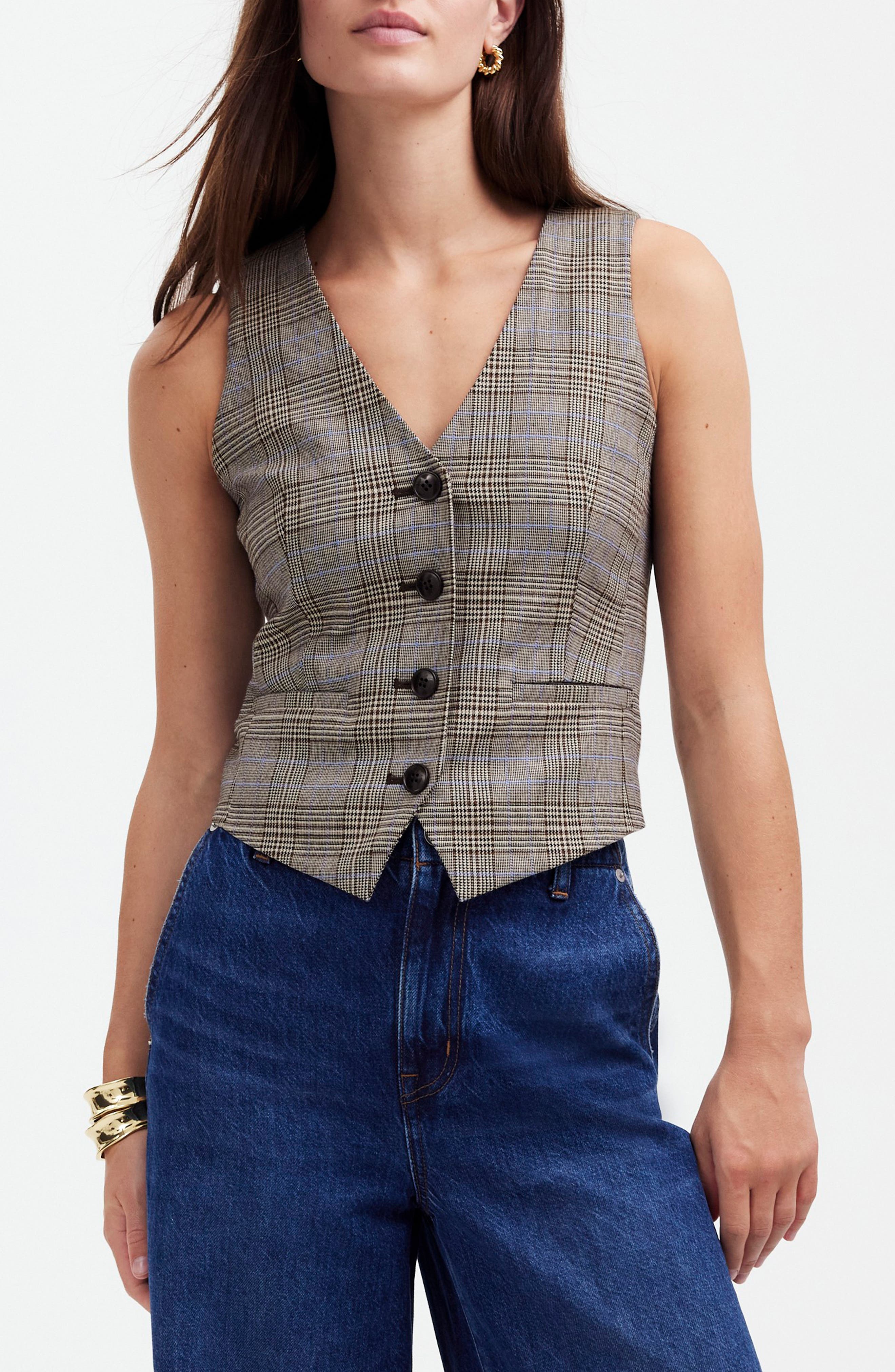 Madewell Glen Plaid Vest