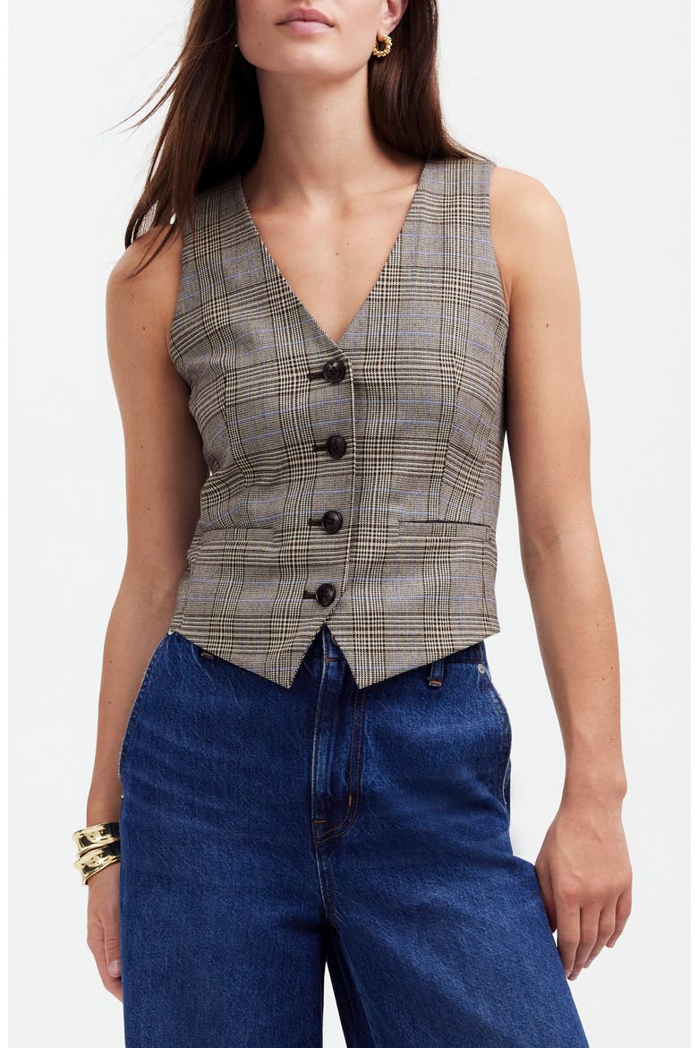 Glen Plaid Vest, Main, color, COOPER PLAID