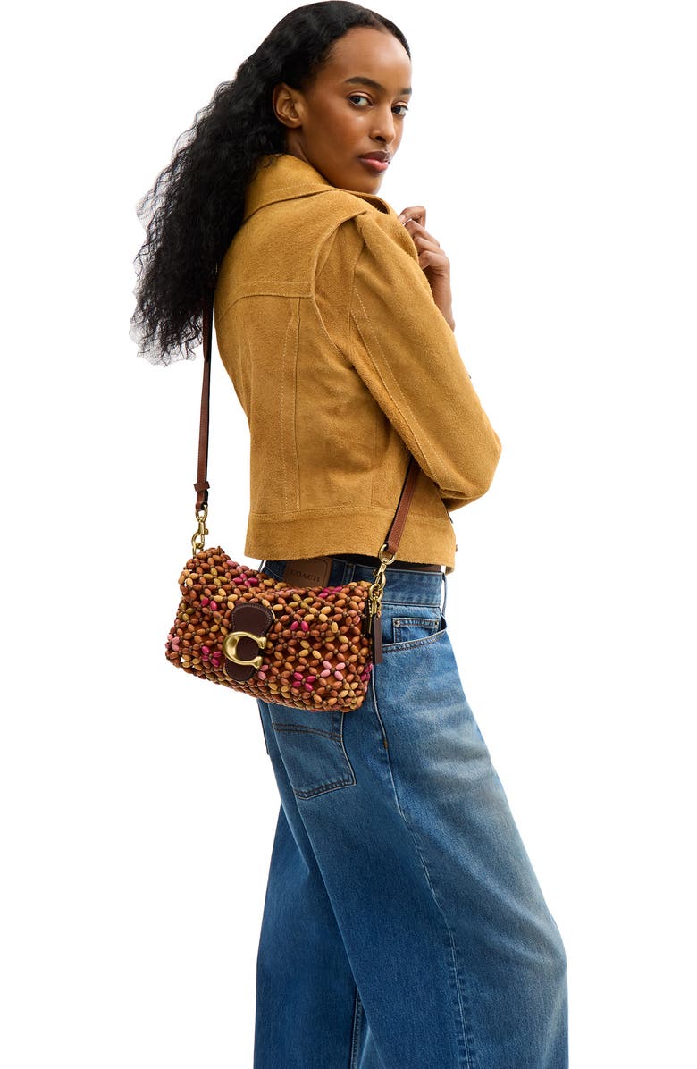 COACH Tabby 26 Wooden Bead Shoulder Bag, Alternate, color, Maple Multi