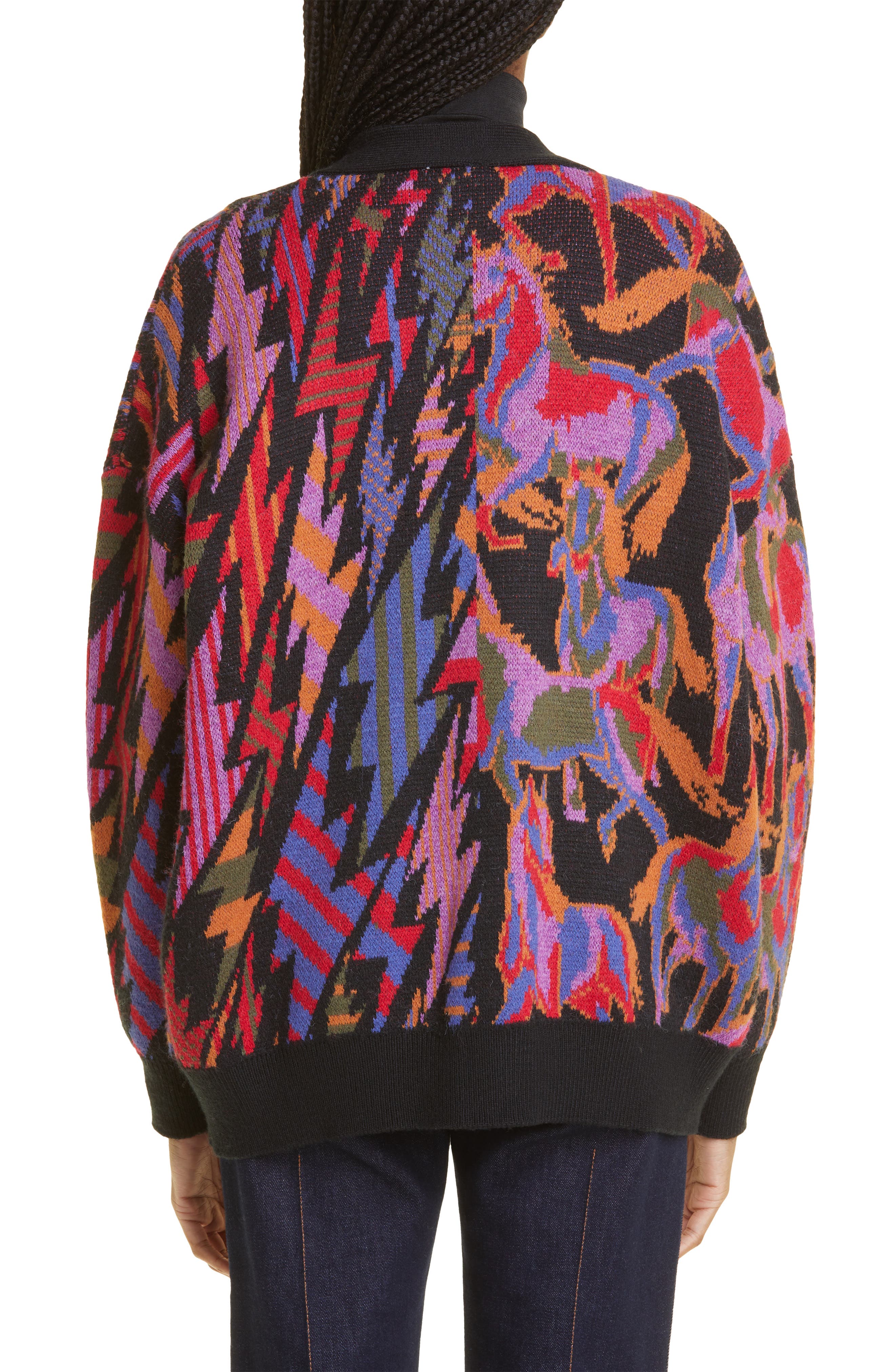 Wild Horses Mixed Pattern Cardigan - image 2