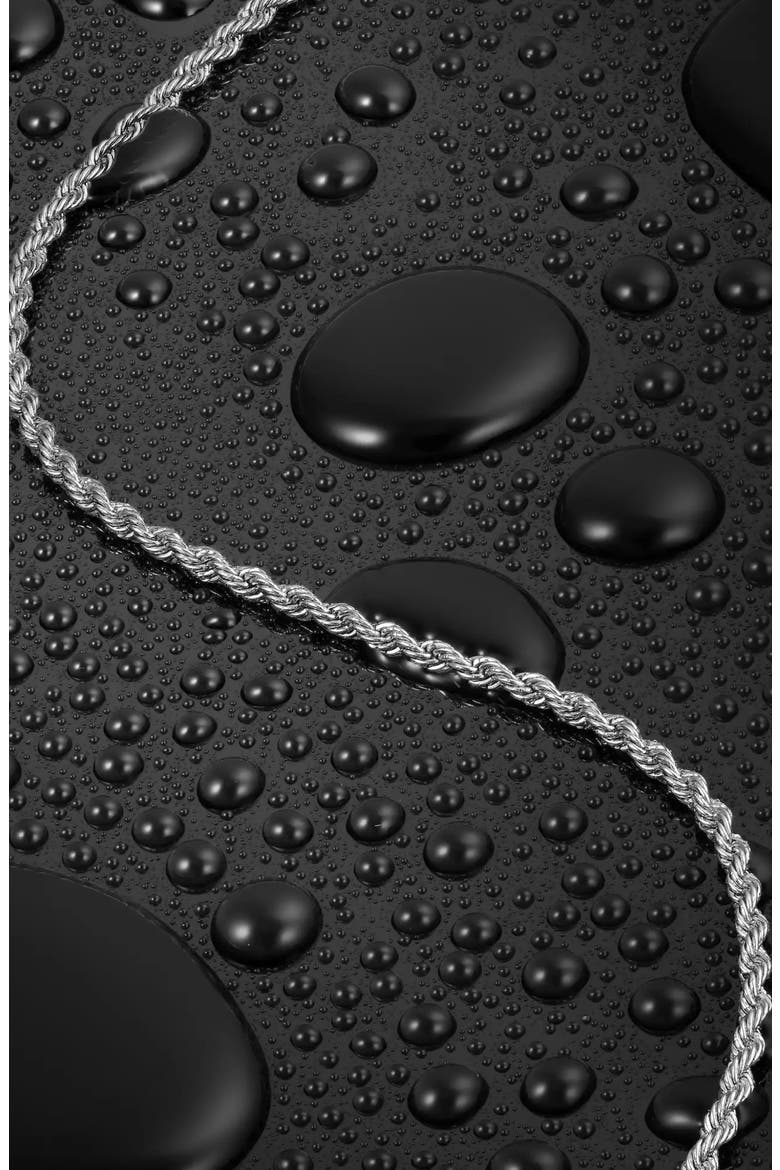 Men's Rope Chain Necklace, Alternate, color, SILVER