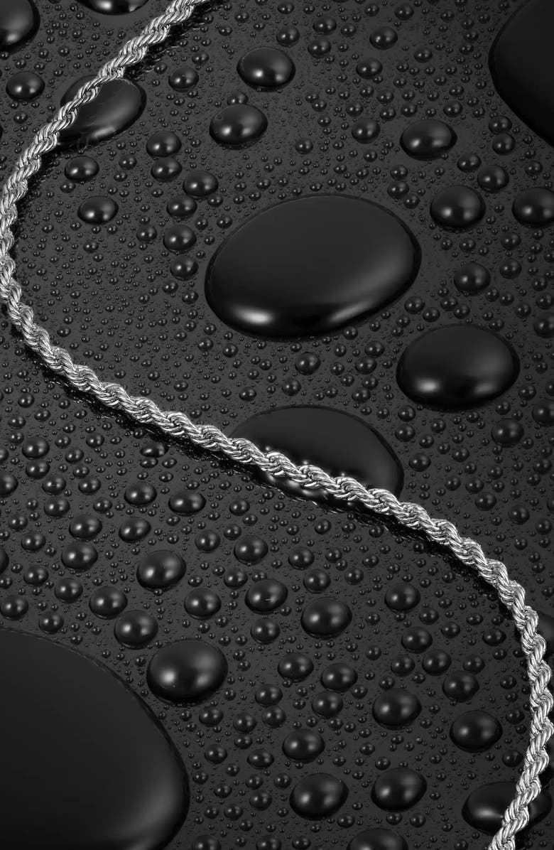 Vincero Men's Rope Chain Necklace, Alternate, color, Silver