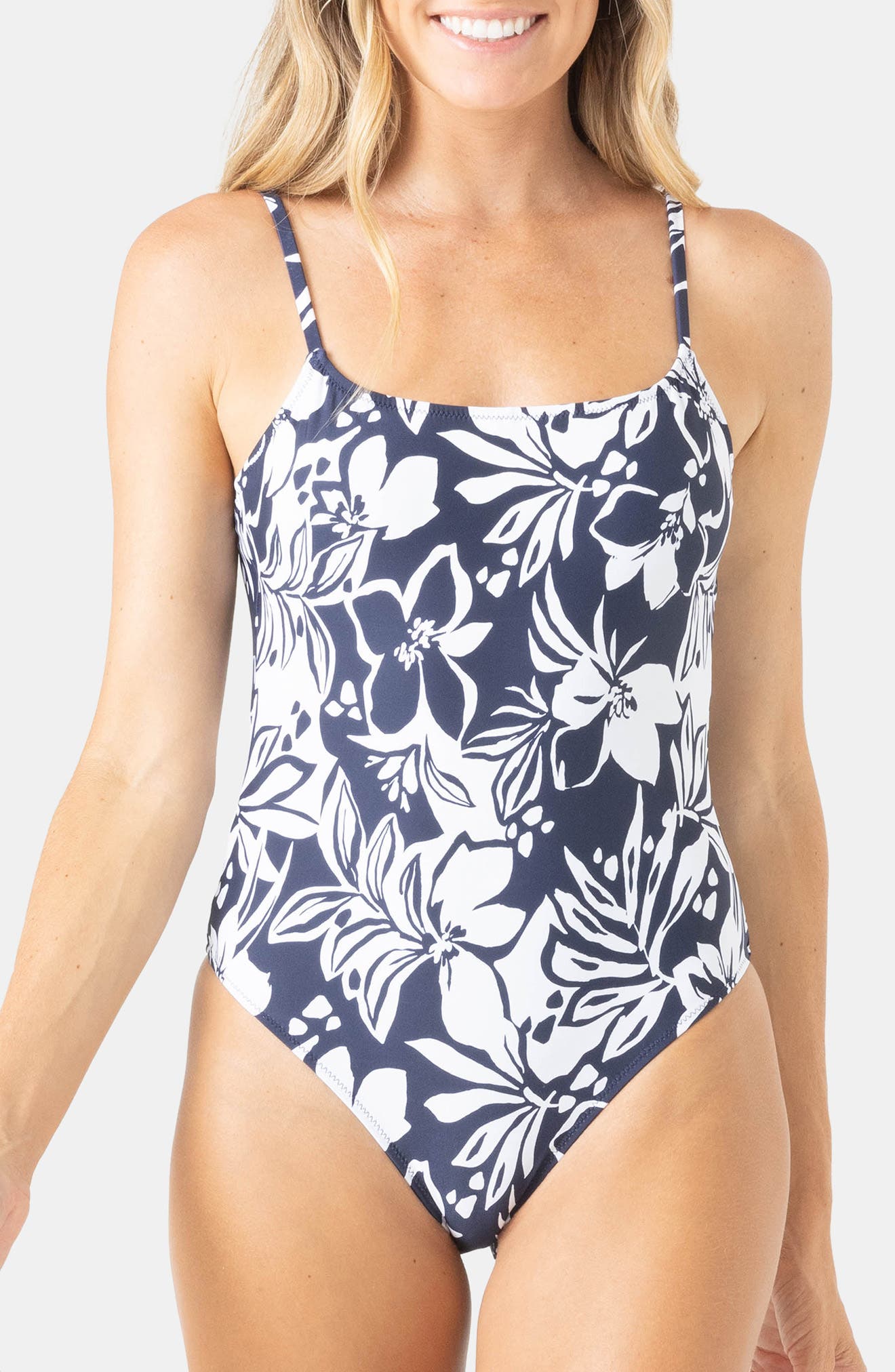 Roxy Oceanside Scoop Low Back One-Piece Swimsuit