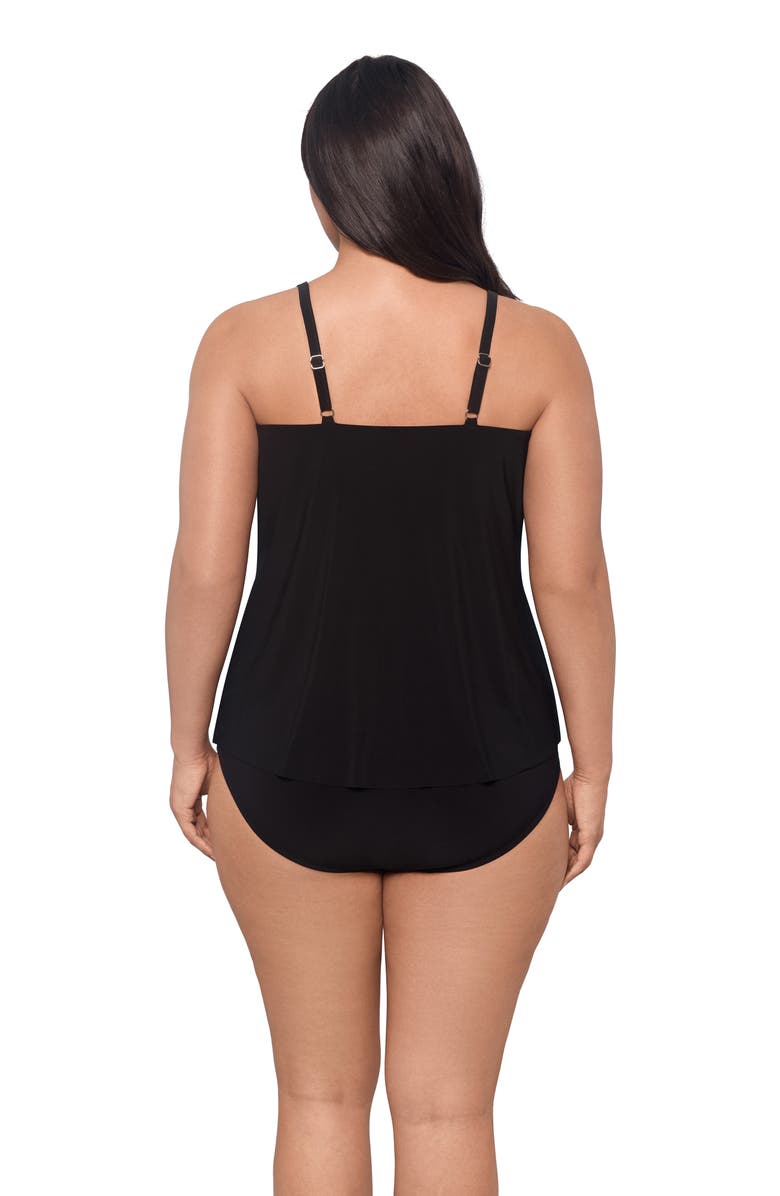 Trimshaper Hank Handkerchief Plus Size Tankini Swimsuit Top, Alternate, color, Garden Variety