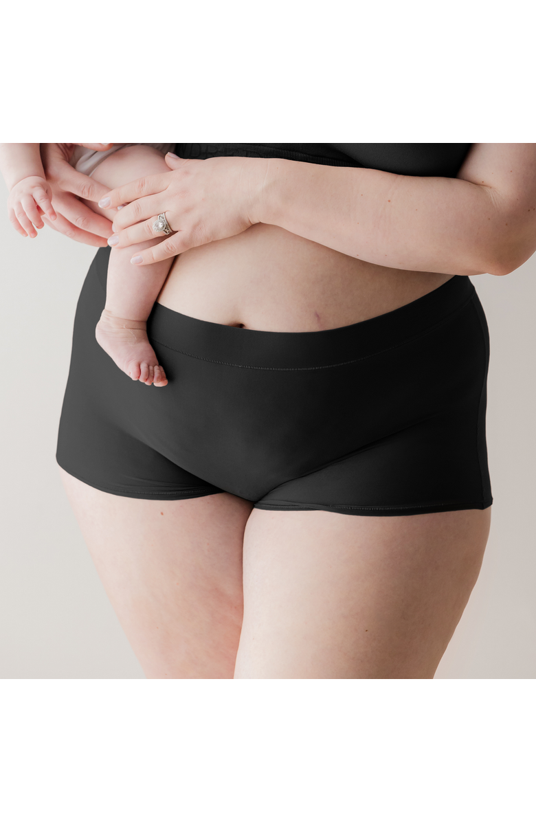 Kindred Bravely Grow with Me Maternity & Postpartum Boyshort, Alternate, color, Black
