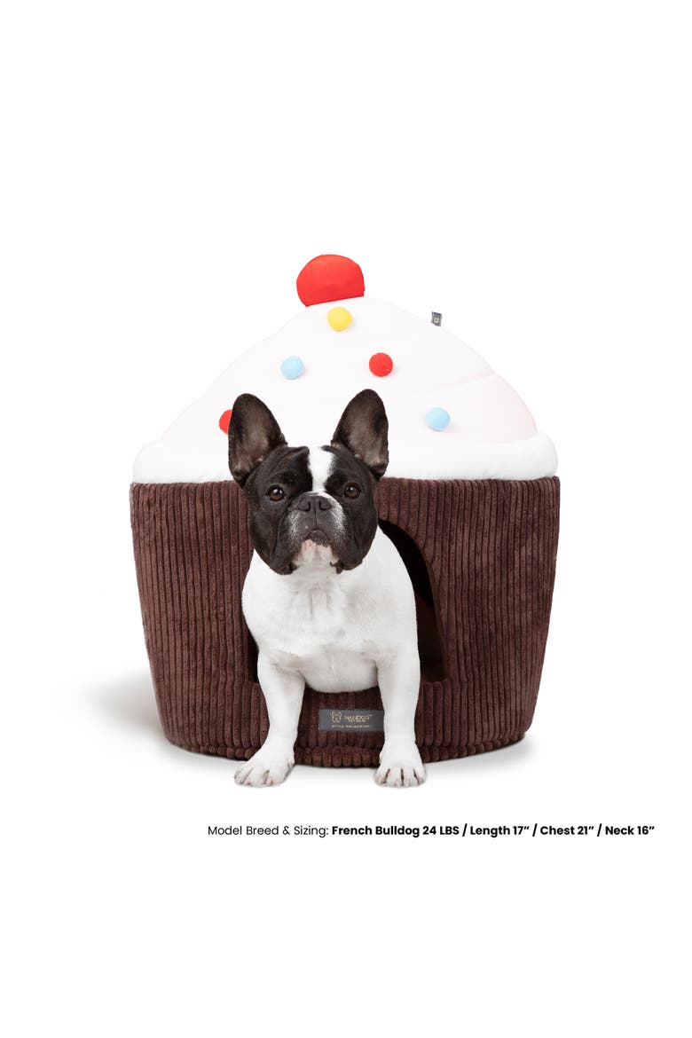 Fun Collection Dog and Cat Bed - Cupcake Hut, Alternate, color, Brown