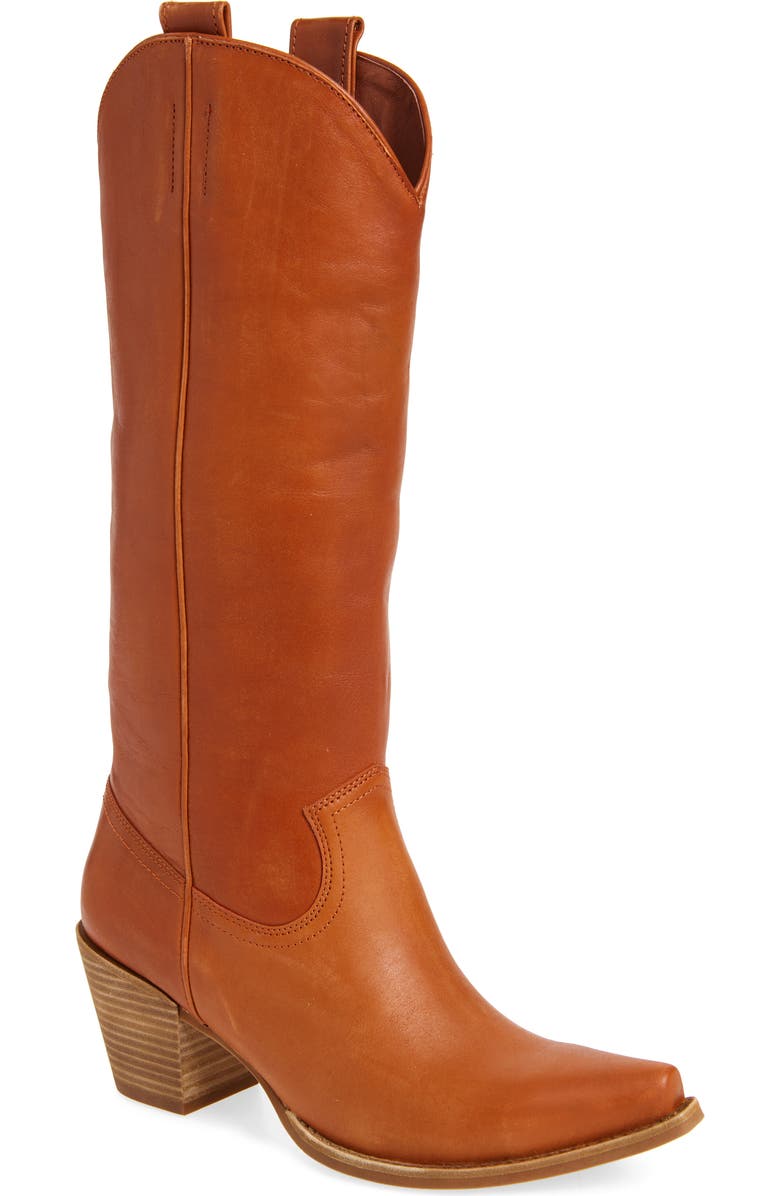 Jeffrey Campbell Rancher Knee High Western Boot, Main, color, Tan Sanded