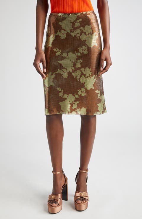 スカート VERSACE Woman Skirt Multicolor 10157151A13646 2KN80 VersaceNYPrintDenimSkirt_4of10