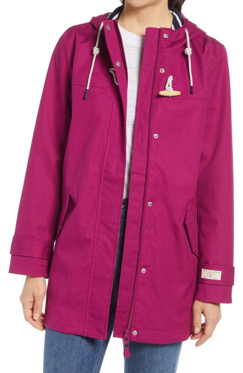 Joules Women's Coast Waterproof Hooded Raincoat, Main, color,