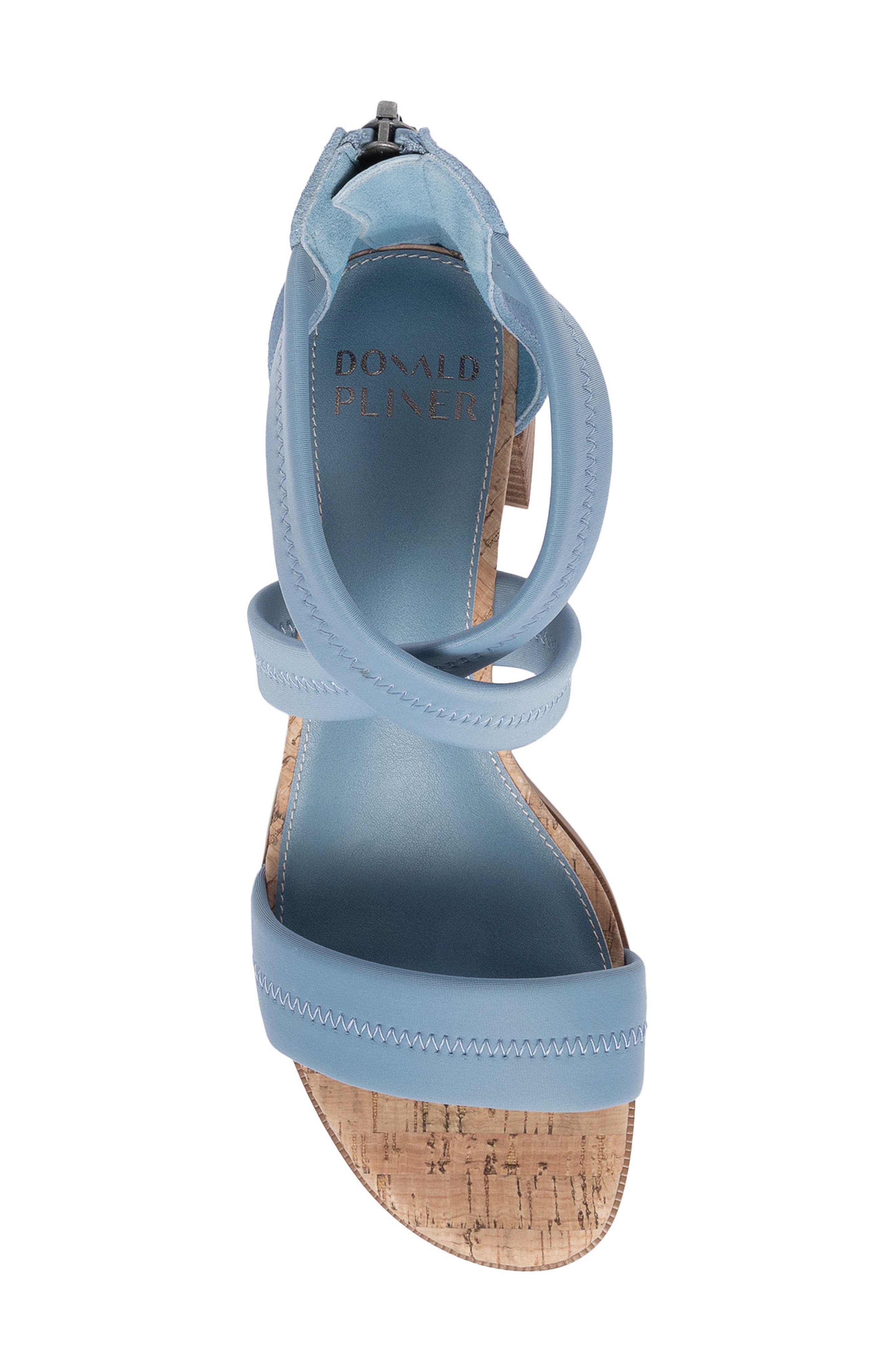 Donald Pliner Snake Embossed Sandal, Alternate, color, Denim