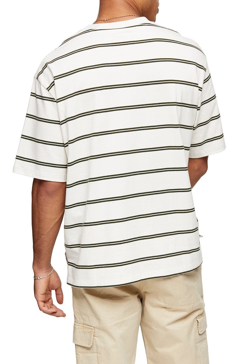 Stripe Oversize Pocket T-Shirt, Alternate, color, OFF WHITE MULTI