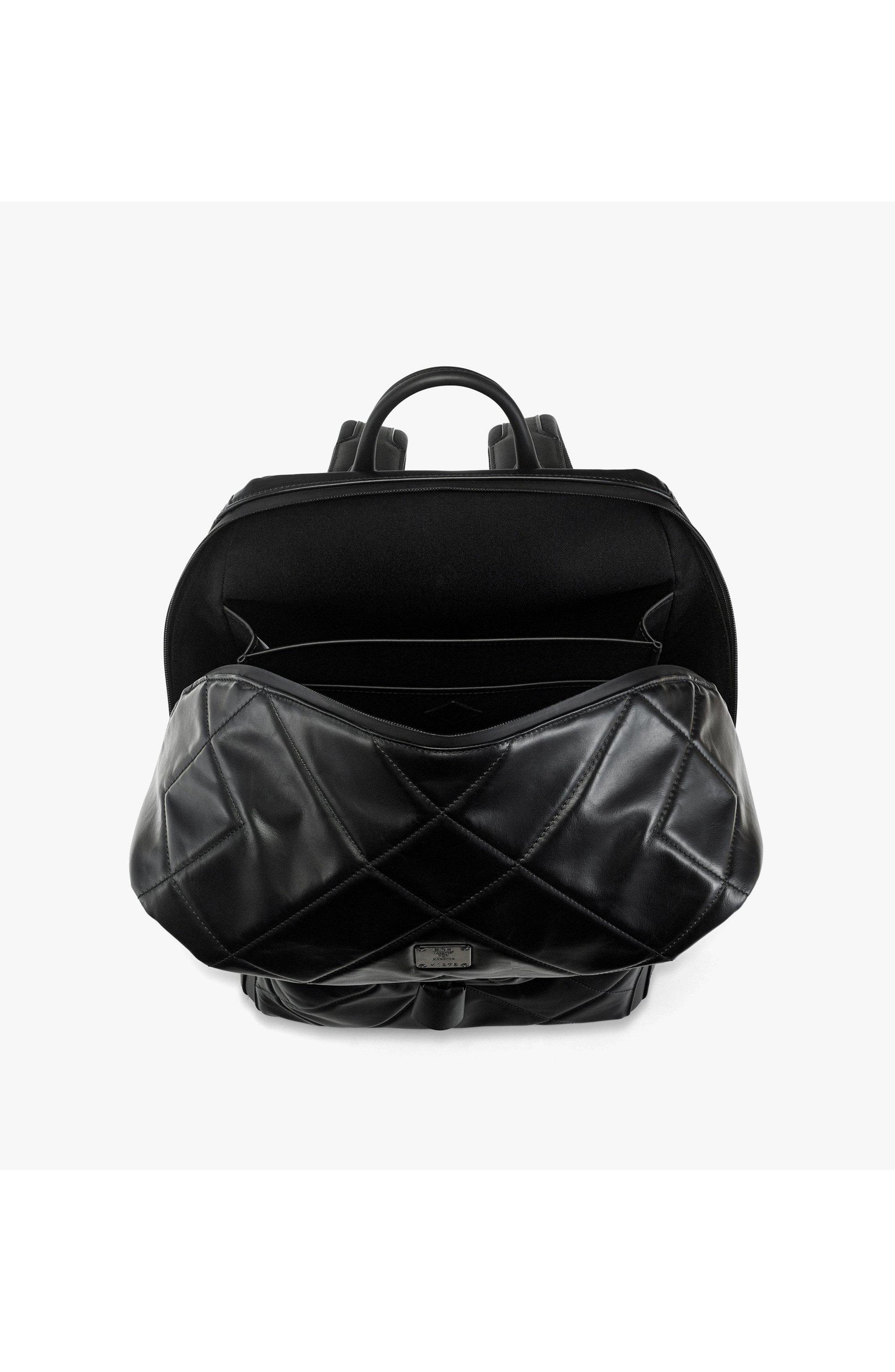 Aren Backpack in Diamond Quilted Leather, Alternate, color, Black