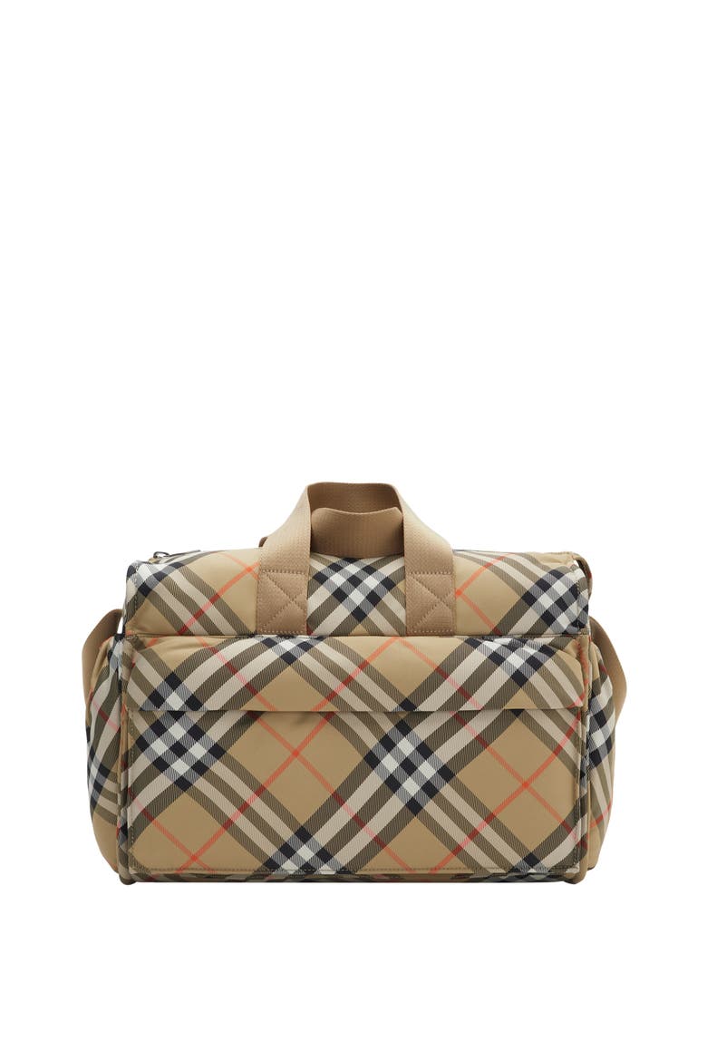 Check Baby Changing Bag, Main, color, Sand beige