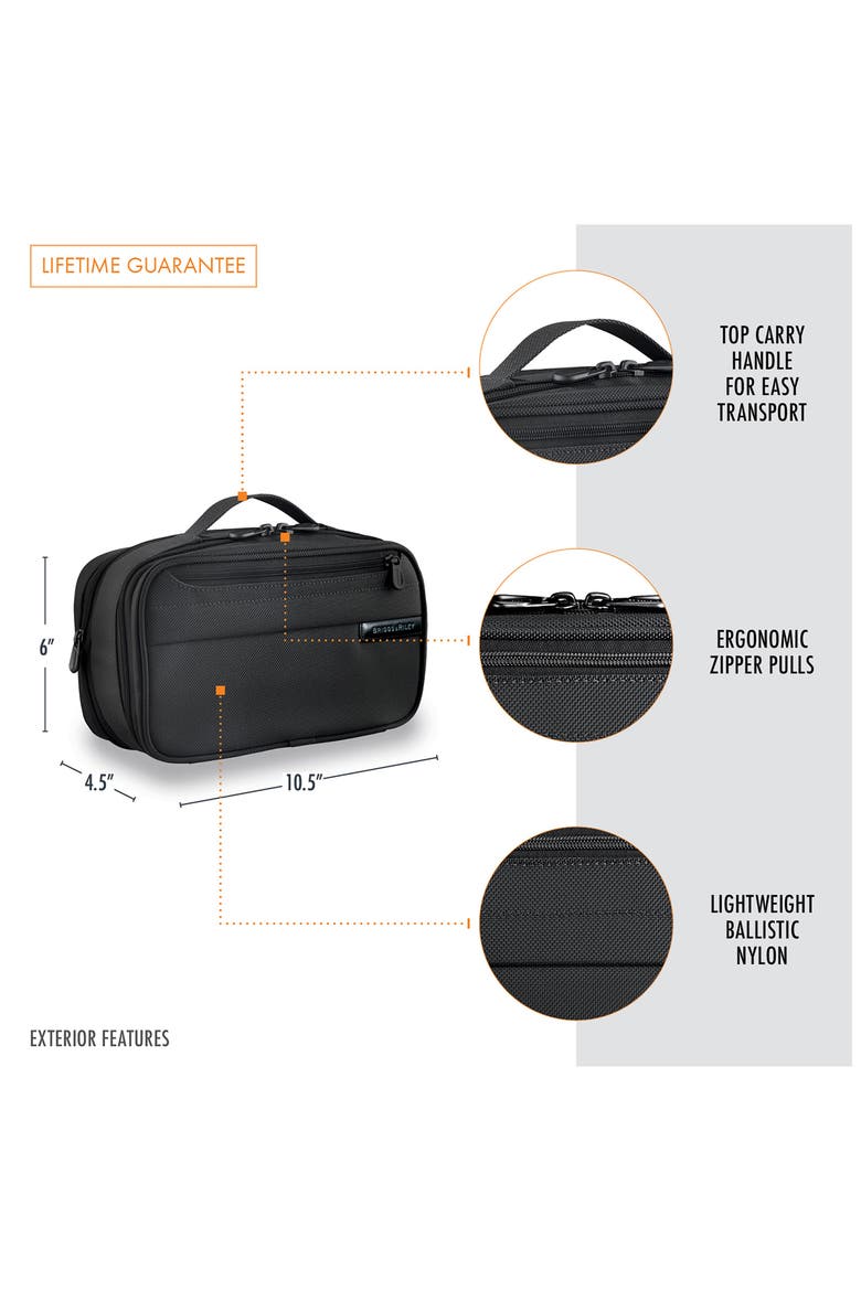 Baseline Expandable Toiletry Kit, Alternate, color, BLACK
