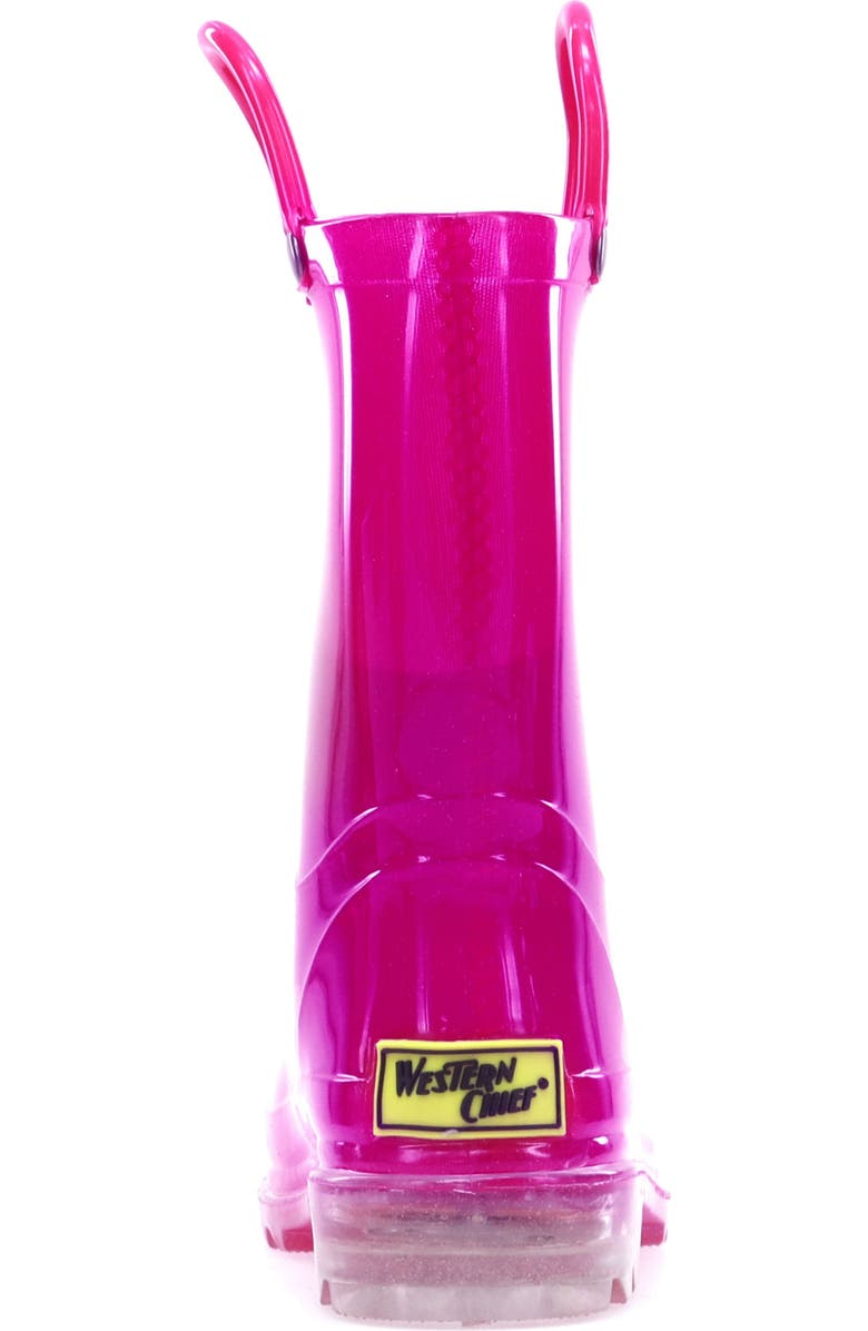 Western Chief Kids' Lighted Waterproof Rain Boot, Alternate, color, Pink