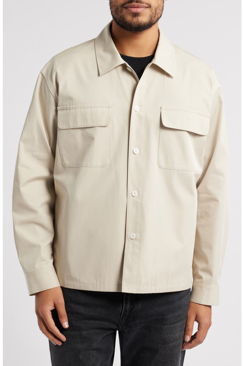 Double Pocket Overshirt, Alternate, color, LIGHT BEIGE