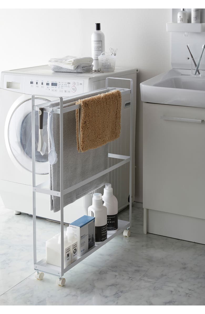 Yamazaki Rolling Towel Rack, Alternate, color, White