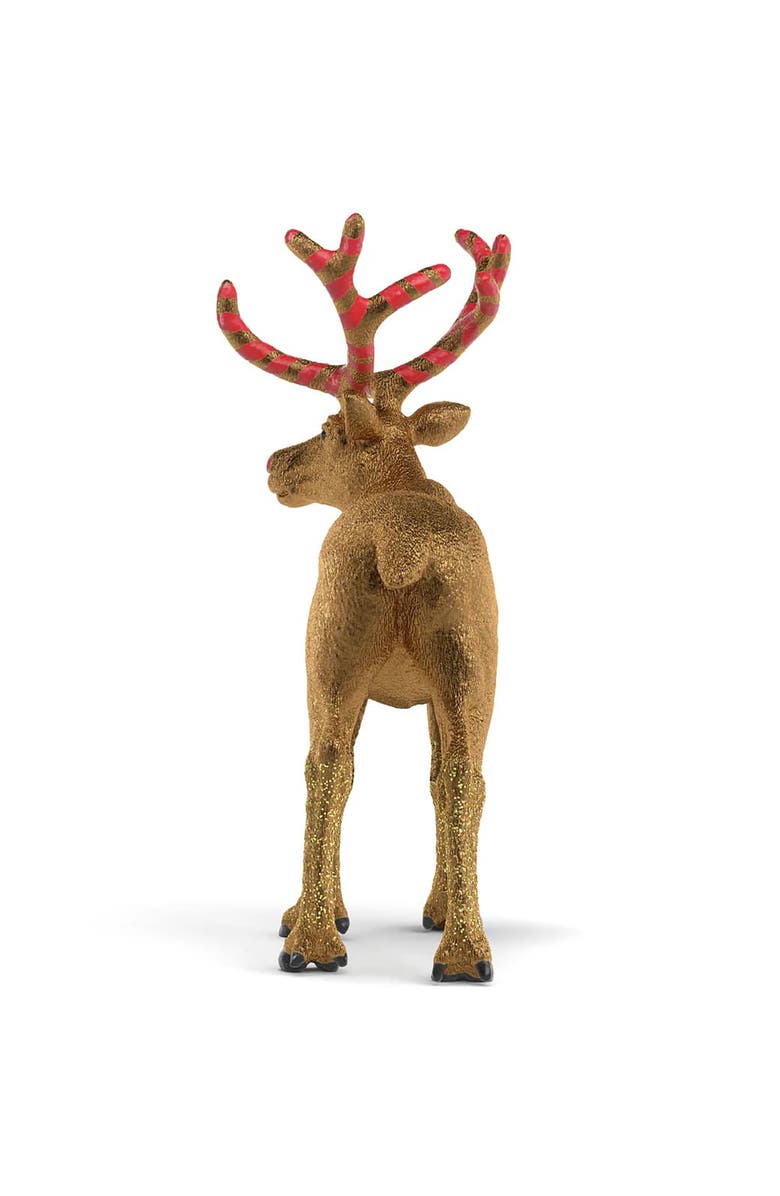 Schleich Wild Life, Golden Anniversary Reindeer, 4.6 Inch Figurine, Play Toy, Alternate, color, Multicolored