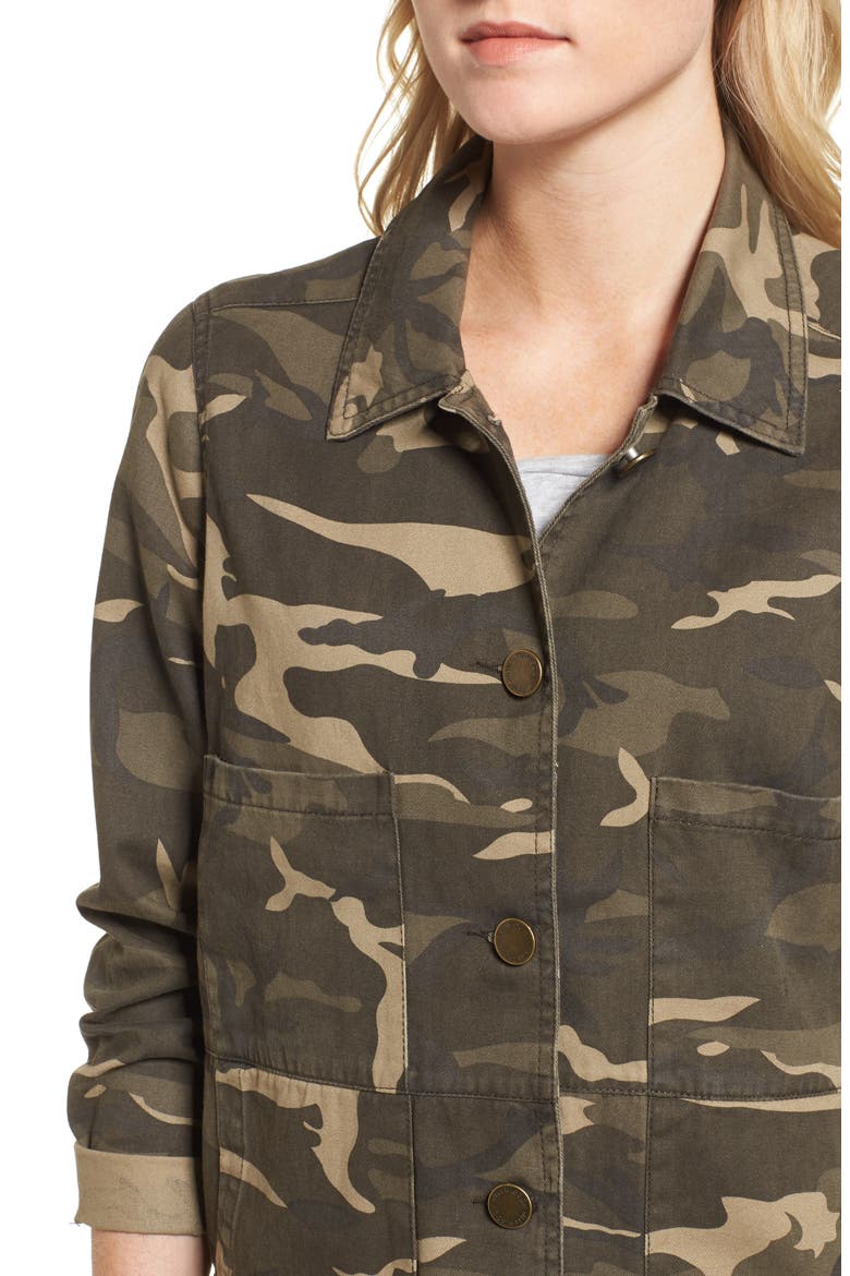 Camo Jacket (Nordstrom Exclusive), Alternate, color, GRAPHITE OLIVE