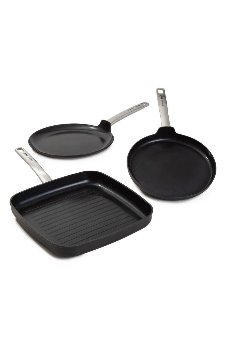 BergHOFF Leo Graphite 3-Piece Cookware Set, Main, color, Black