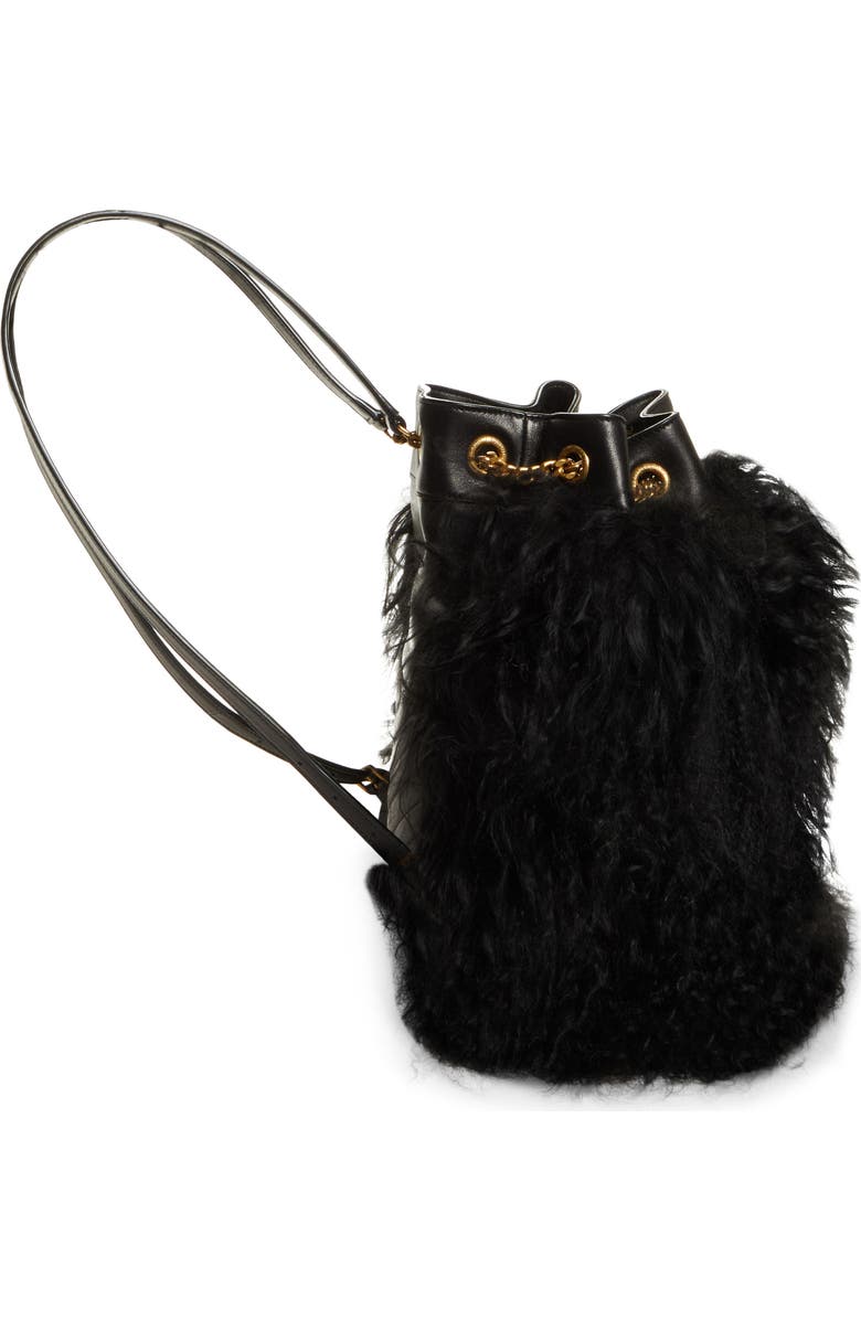 Saint Laurent Joe Genuine Shearling & Lambskin Backpack, Alternate, color,