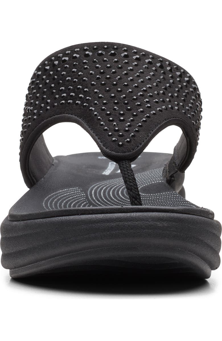 Clarks<sup>®</sup> Drift Jaunt Wedge Sandal, Alternate, color, Black Inte