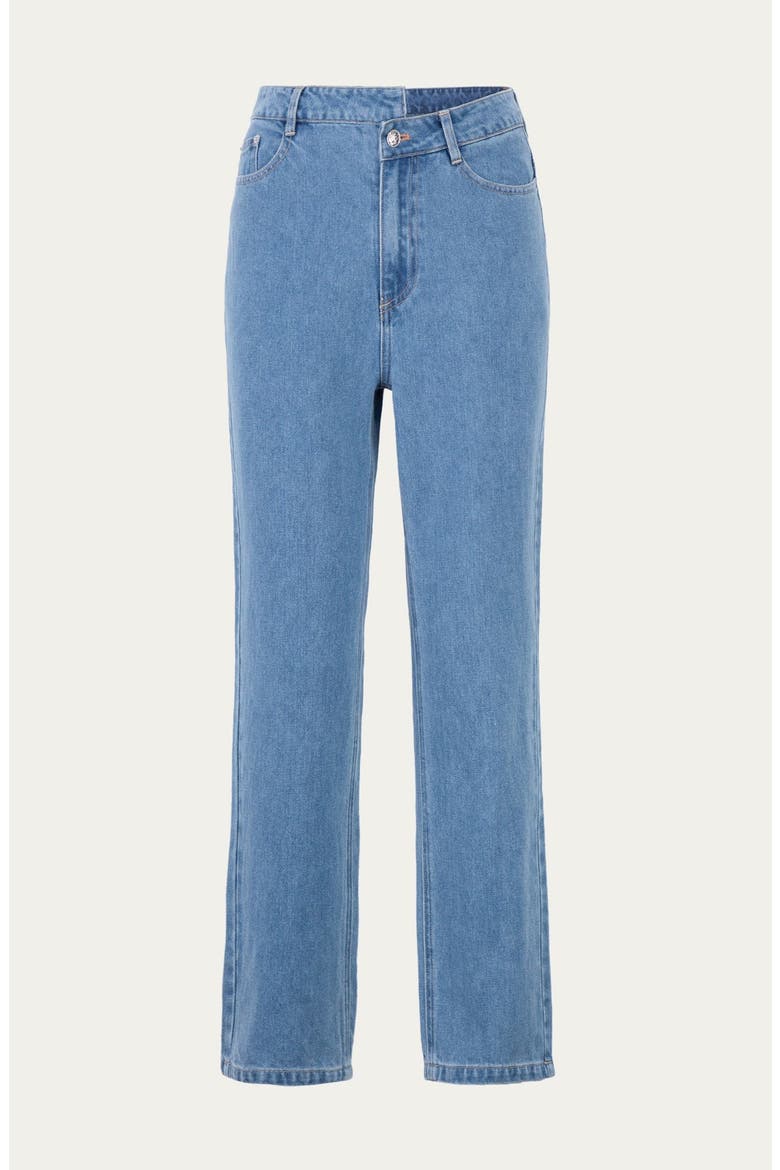 Denim Atelier Crossover Jeans, Alternate, color, Light Blue Denim