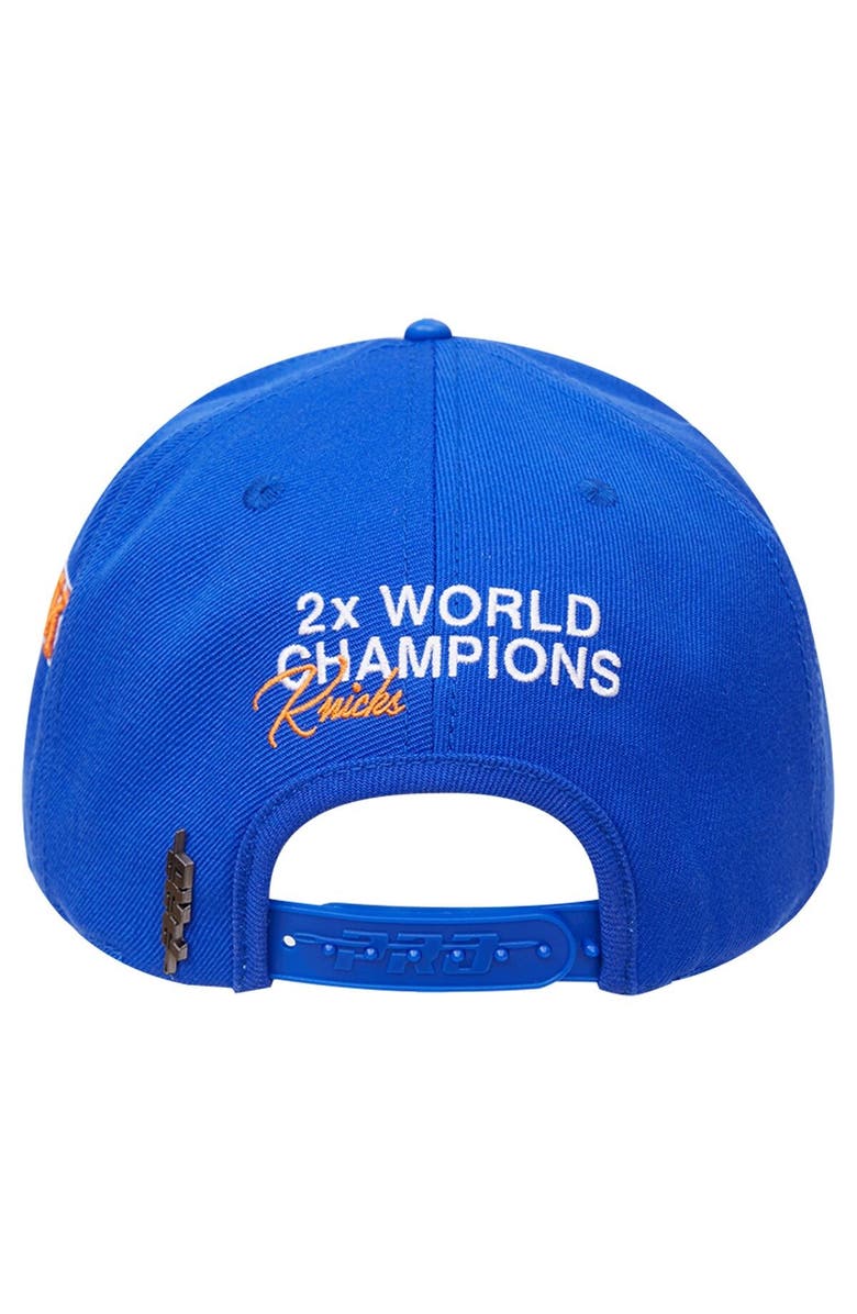 Post Men's Royal New York Knicks Championship Capsule Snapback Hat, Alternate, color, 