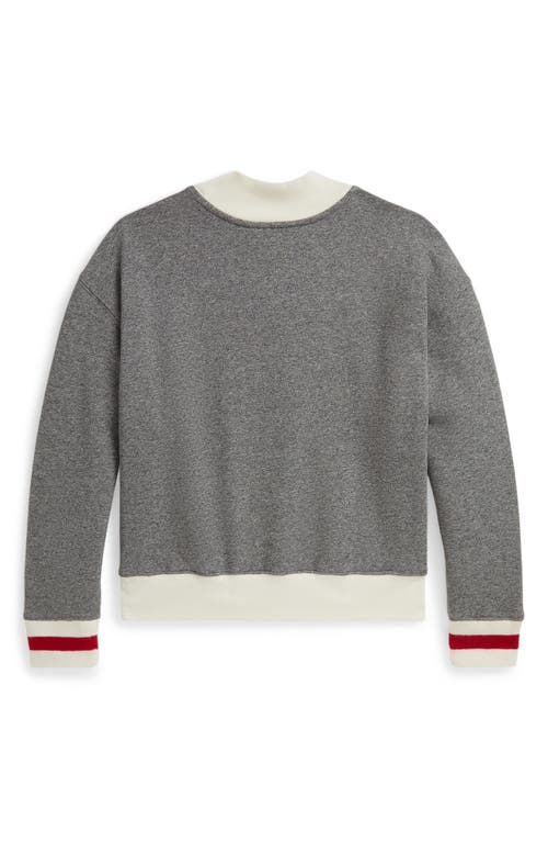 Polo Ralph Lauren Ralph Lauren Flag Fleece Mockneck Sweatshirt In Gray