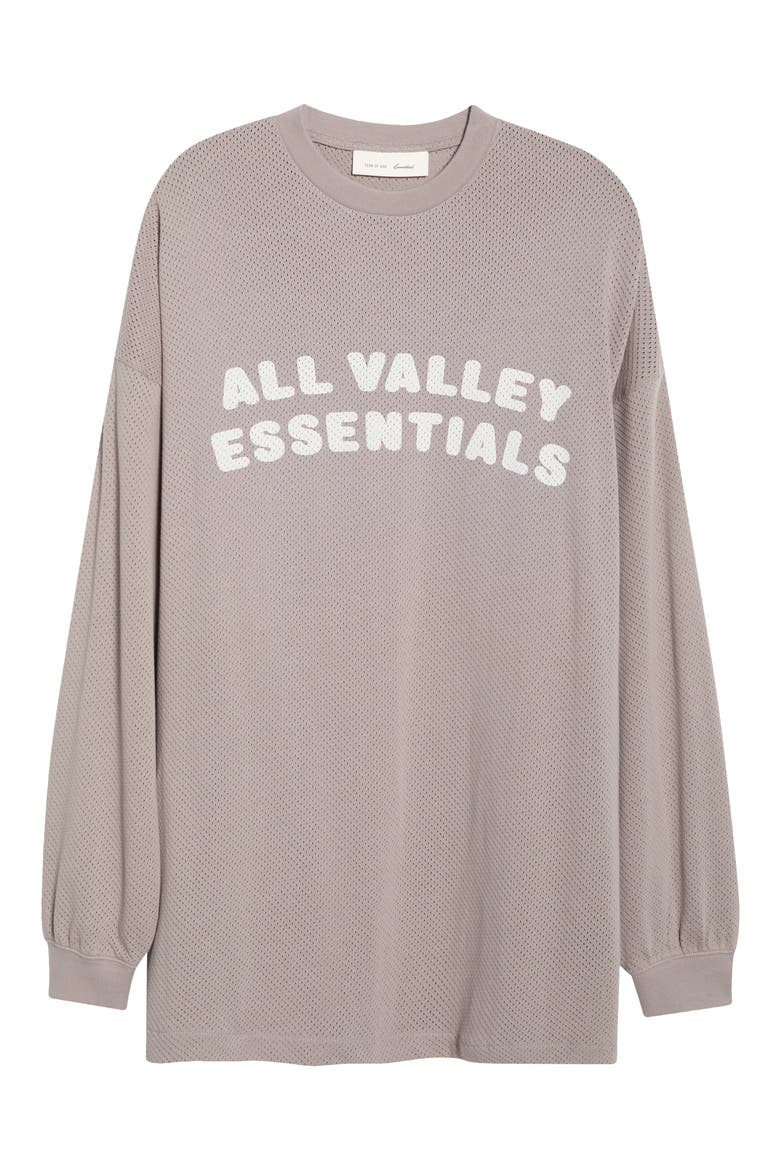 Merch Oversize Long Sleeve Cotton Mesh Graphic T-Shirt, Alternate, color, SEAL
