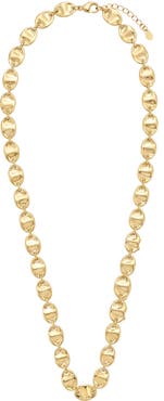 ARGENTO VIVO Hammered Link Chain Necklace