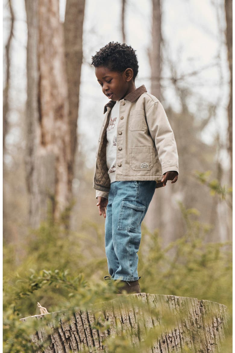 Kids' Organic Cotton Twill Jacket, Alternate, color, LP KHAKI