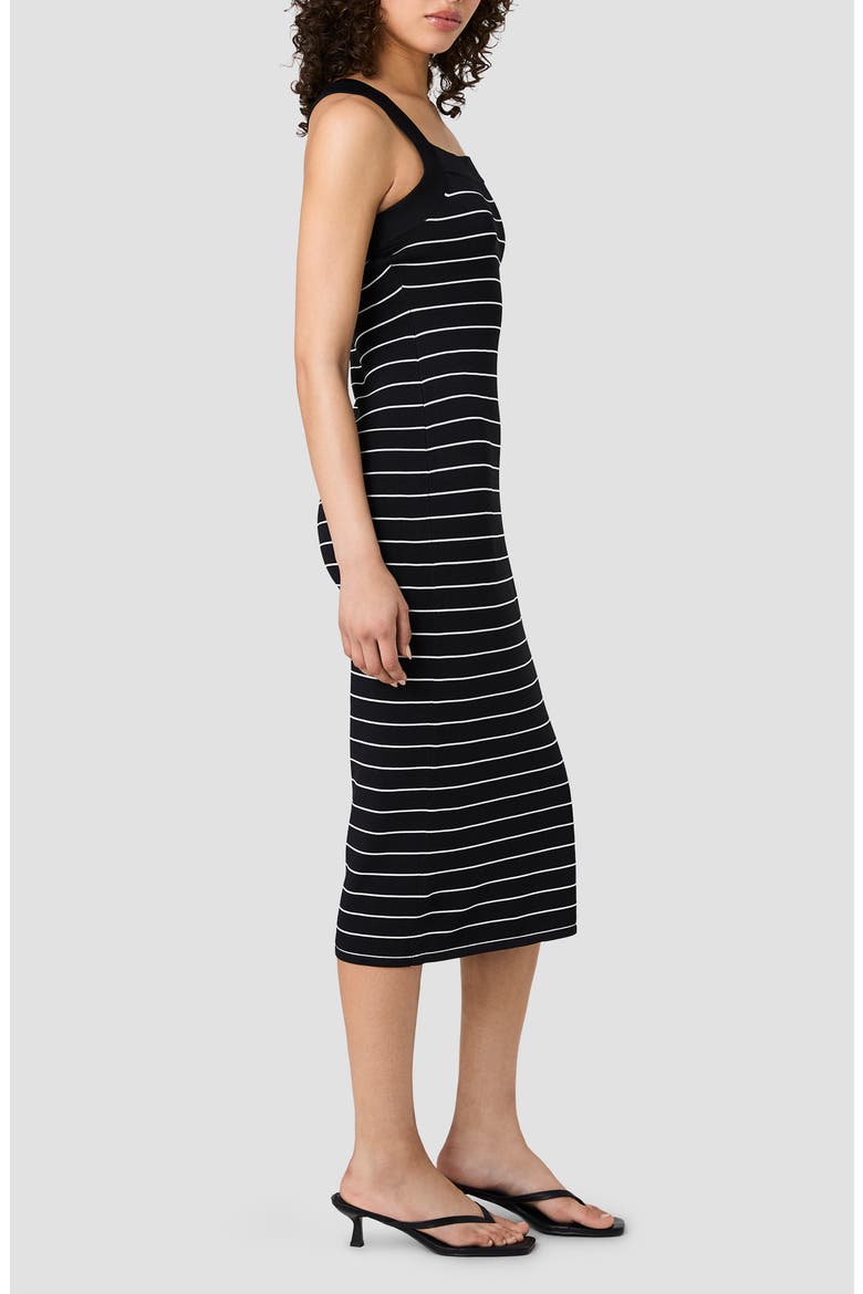 Stripe Cross Back Body-Con Sweater Dress, Alternate, color, BLACK-SUMMER WHITE