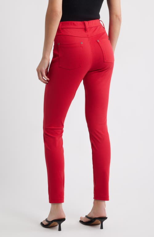 Hue Ultrasoft Denim Leggings In Red