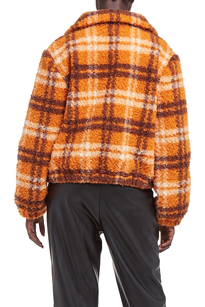 Women's Francis Faux Shearling Jacket, Alternate, color, BUTTERNUT PLAID