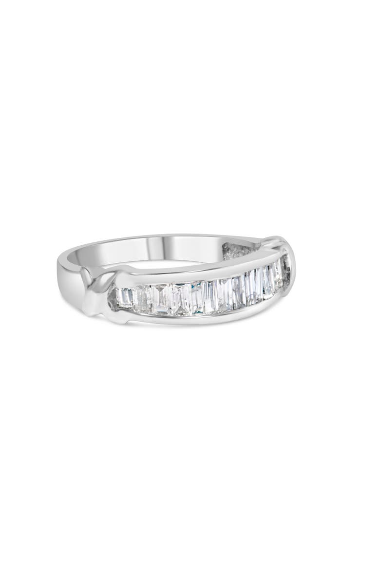 Haus of Brilliance .925 Sterling Silver 1/2 Ctw Baguette Cut Diamond Channel Set X-Station Wedding Ring, Main, color, Silver