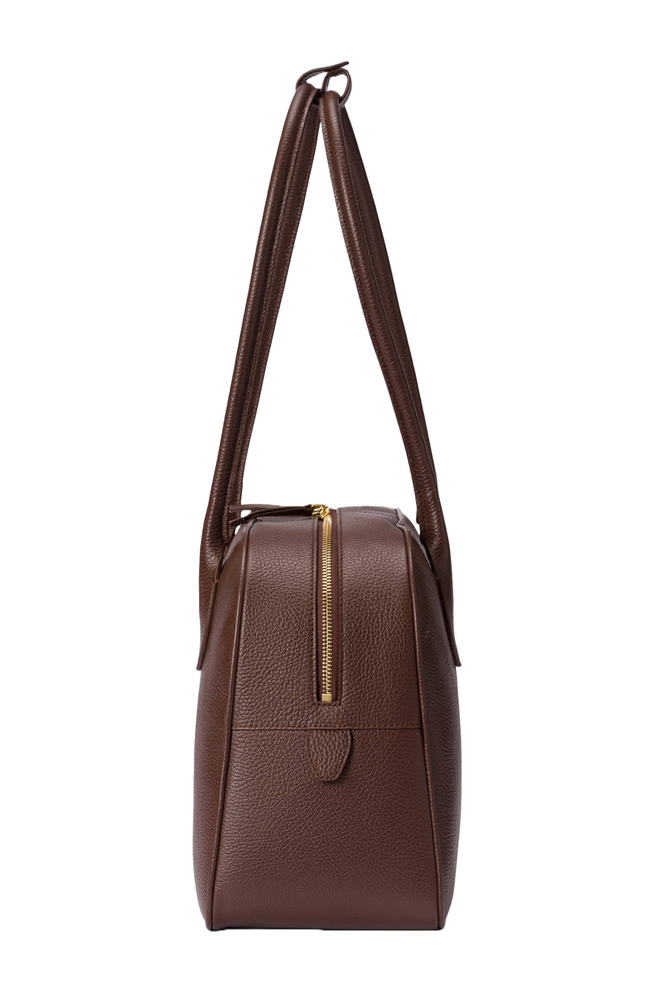 Leather Autostrada Tote Bag, Alternate, color, Brown
